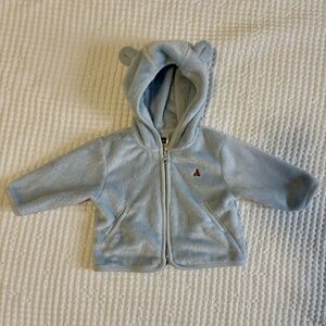Baby Gap Blue Hooded Fleece Jacket: 3-6 months